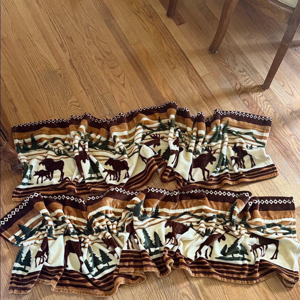 Plush fleece valance curtains